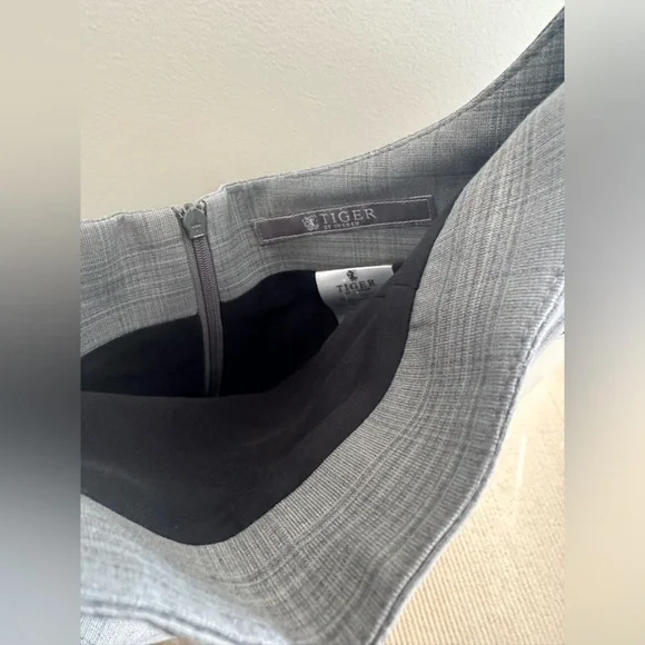 Tiger of Sweden size 36 (size small) gray plaid boatneck dress - Picture 2 of 6